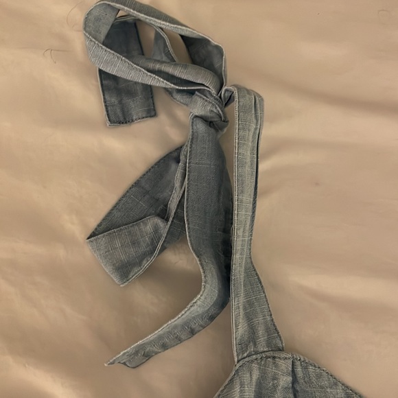 NWT Madewell Chambray Button Up Sundress with Tie Straps - Picture 6 of 10